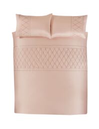 Rapport Home Monaco Polycotton Duvet Cover Set With Pillowcase in Dusty Pink - Size: King - thumbnail 3