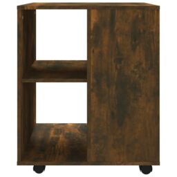 Berkfield Home Rolling Cabinet Smoked Oak 60x53x72 cm Engineered Wood in Brown - Size: 60 x 53 x 72 cm - thumbnail 5