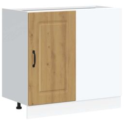 Berkfield Home Kitchen Base Cabinet Kalmar Artisan Oak Engineered Wood in Brown - thumbnail 2