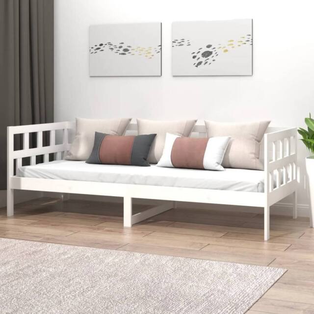 Berkfield Home Day Bed White Solid Wood Pine 90x200 cm - image 1