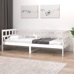 Berkfield Home Day Bed White Solid Wood Pine 90x200 cm - thumbnail 4
