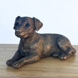 Animal Crackers Jack Russell Terrier Dog Figurine, Leonardo Reflections, Gift Boxed in Bronze - thumbnail 3