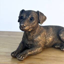 Animal Crackers Jack Russell Terrier Dog Figurine, Leonardo Reflections, Gift Boxed in Bronze - thumbnail 4