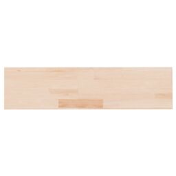 Berkfield Home Shelf Board 80x20x4 cm Untreated Solid Wood Oak in Brown - Size: 80 x 20 x 4 cm - thumbnail 2