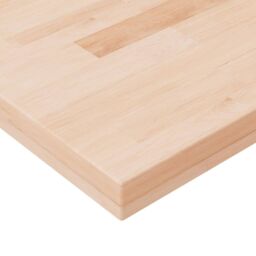 Berkfield Home Shelf Board 80x20x4 cm Untreated Solid Wood Oak in Brown - Size: 80 x 20 x 4 cm - thumbnail 3