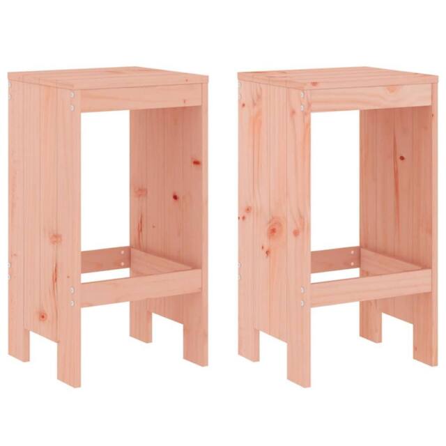 Berkfield Home Bar Stools 2 pcs 40x36x75 cm Solid Wood Douglas in Brown - Size: 40 x 36 x 75 cm - image 1