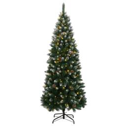 Berkfield Home Artificial Christmas Tree 150 LEDs 150 cm in Green - thumbnail 1