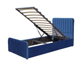 KOSY KOALA Ottoman Gas Lift Storage Bed 4ft6 Double Blue Velvet Bedroom Furniture - thumbnail 6