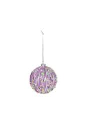 KDMD Purple Sequin Bauble 8cm 2 Pack - thumbnail 2