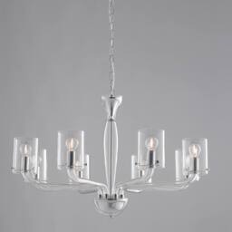 Netlighting AURORA 8 Light Chandeliers with Shades Transparent 79.2x48cm in Clear - Size: 79.2x48 cm - thumbnail 1