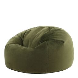 icon Kingston Classic Velvet Bean Bag Chair Ochre Yellow Bean Bags in Olive - thumbnail 3