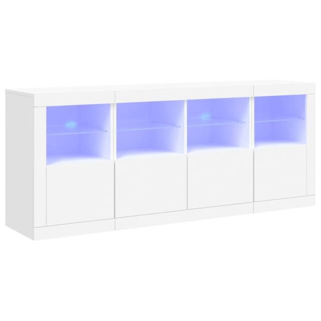 Berkfield Home Sideboard with LED Lights White 163x37x67 cm - Size: 163 x 37 x 67 cm - image 1