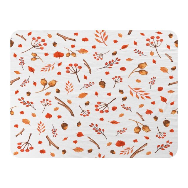 Benjamin Tate Design Acorns & Leaves Blanket in Natural - Size: 120 cm x 150 cm - image 1