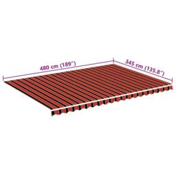 Berkfield Home Replacement Fabric for Awning Orange & Brown 5x3.5 m - thumbnail 6