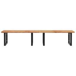 Berkfield Home Basin Shelf Wall Mounted Steel & Solid Wood Acacia in Brown - thumbnail 4