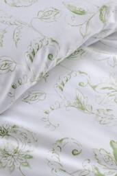 CHRISTY 'Amelia' Floral Cotton Percale Duvet Cover Set in White - Size: King - thumbnail 3