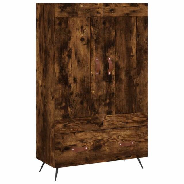 Berkfield Home Highboard Smoked Oak 69.5x31x115 cm Engineered Wood in Brown - image 1