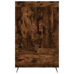 Berkfield Home Highboard Smoked Oak 69.5x31x115 cm Engineered Wood in Brown - thumbnail 5