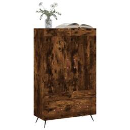 Berkfield Home Highboard Smoked Oak 69.5x31x115 cm Engineered Wood in Brown - thumbnail 3