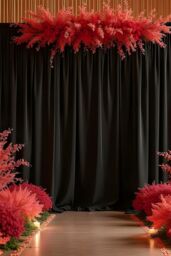Neel Blue Spandex Backdrop Curtain, Wrinkle-Free Polyester Fabric Backdrop Panel, 3x6 Metres in Black - thumbnail 6