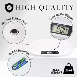 Marco Paul 20kg Electronic Baby Weighing Scales in White - thumbnail 5