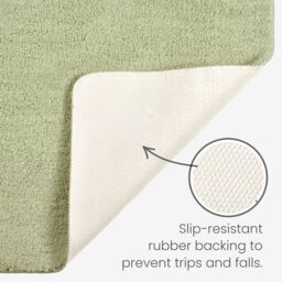 Allure Bath Fashions Luxury Microfibre Pedestal Mat Non-Slip in Light Green - thumbnail 4