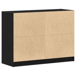 Berkfield Home Sideboard Black Oak 102x37x75, 5 cm Engineered Wood - thumbnail 6
