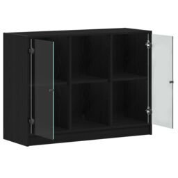 Berkfield Home Sideboard Black Oak 102x37x75, 5 cm Engineered Wood - thumbnail 5