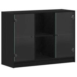 Berkfield Home Sideboard Black Oak 102x37x75, 5 cm Engineered Wood - thumbnail 2