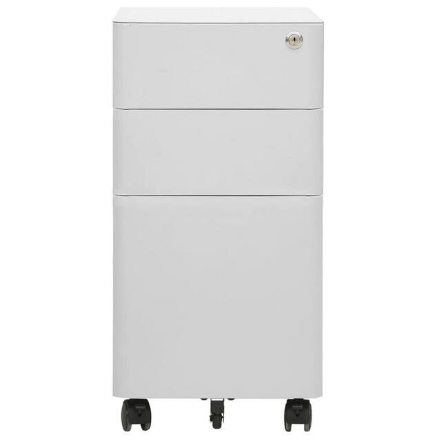 Berkfield Home Mobile File Cabinet Light Grey 30x45x59 cm Steel - Size: 30 x 45 x 59 cm - image 1
