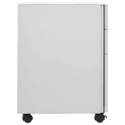 Berkfield Home Mobile File Cabinet Light Grey 30x45x59 cm Steel - Size: 30 x 45 x 59 cm - thumbnail 3