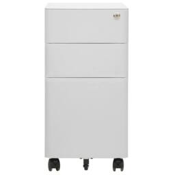 Berkfield Home Mobile File Cabinet Light Grey 30x45x59 cm Steel - Size: 30 x 45 x 59 cm - thumbnail 1
