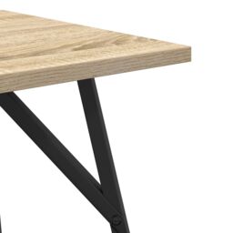 Berkfield Home Side Table 2 pcs Sonoma Oak Engineered Wood & Metal in Brown - thumbnail 7