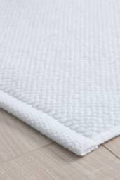 Soak&Sleep White Textured Cotton Bath Mat - thumbnail 2