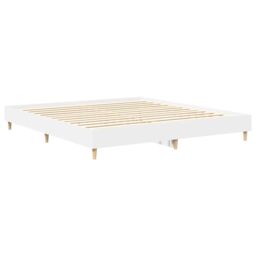 Berkfield Home Bed Frame No Mattress White 200x200 cm Engineered Wood - thumbnail 4