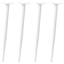 Berkfield Home Coffee Table Legs Conical Shape 4 pcs White 72-73 cm Steel - thumbnail 2