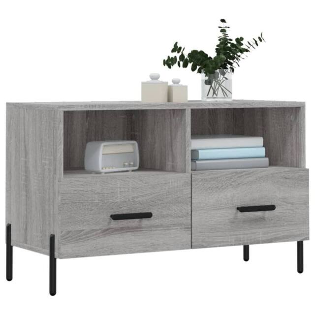 Berkfield Home TV Cabinet Grey Sonoma 80x36x50 cm Engineered Wood - Size: 80 x 36 x 50 cm - image 1