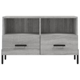 Berkfield Home TV Cabinet Grey Sonoma 80x36x50 cm Engineered Wood - Size: 80 x 36 x 50 cm - thumbnail 5