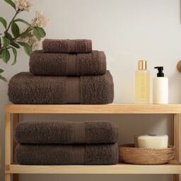 Berkfield Home Premium Towels SOLUND 2pcs Brown 100x200cm 600gsm - thumbnail 3