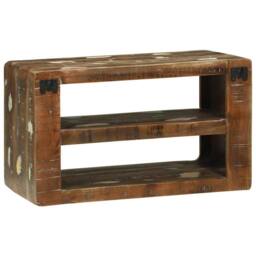 Berkfield Home TV Cabinet 60x32x36 cm Solid Wood Reclaimed in Brown - Size: 60 x 32 x 36 cm - thumbnail 5