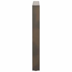 Berkfield Home Modern Dining Table Legs V-Shape 2 pcs Natural Steel 80x(72-73.3) in Brown - thumbnail 6
