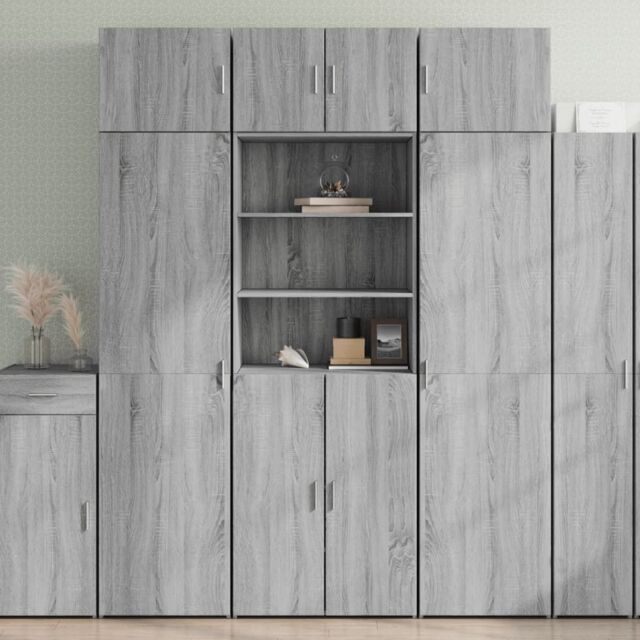 Berkfield Home Highboard Grey Sonoma 70x42.5x185 cm Engineered Wood - image 1