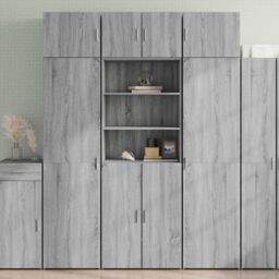 Berkfield Home Highboard Grey Sonoma 70x42.5x185 cm Engineered Wood - thumbnail 1