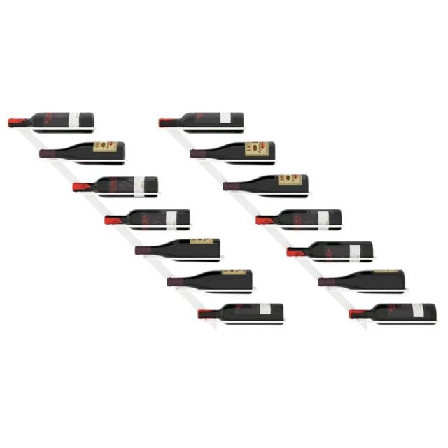 Berkfield Home Wall-mounted Wine Rack for 7 Bottles 2 pcs White Metal - image 1
