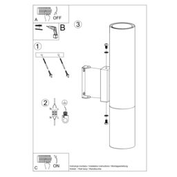 Sollux Lighting Modern Wall Lamp 29x6x8cm 2xLight in Copper - Size: 29 x 6 x 8 cm - thumbnail 5