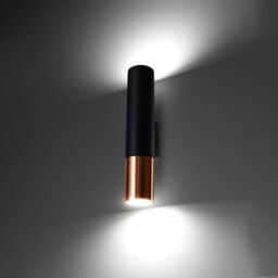 Sollux Lighting Modern Wall Lamp 29x6x8cm 2xLight in Copper - Size: 29 x 6 x 8 cm - thumbnail 3