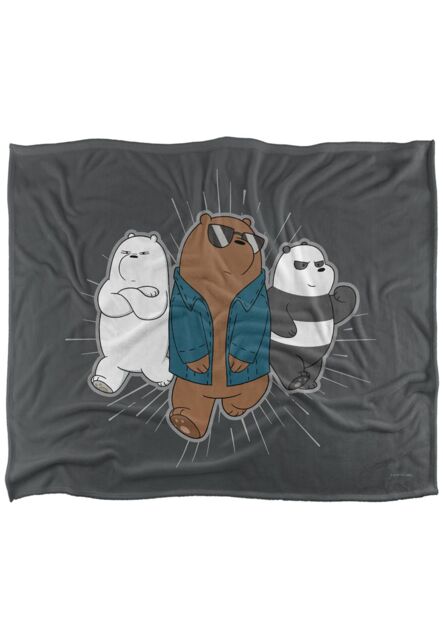 Cartoon Network We Bare Bears Jacket Silky Touch Super Soft Throw Blanket 152 X 127 cm in White - image 1