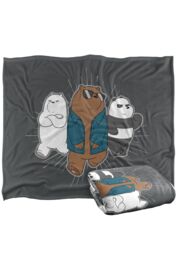 Cartoon Network We Bare Bears Jacket Silky Touch Super Soft Throw Blanket 152 X 127 cm in White - thumbnail 2