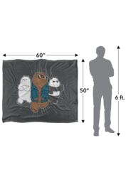 Cartoon Network We Bare Bears Jacket Silky Touch Super Soft Throw Blanket 152 X 127 cm in White - thumbnail 5
