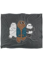 Cartoon Network We Bare Bears Jacket Silky Touch Super Soft Throw Blanket 152 X 127 cm in White